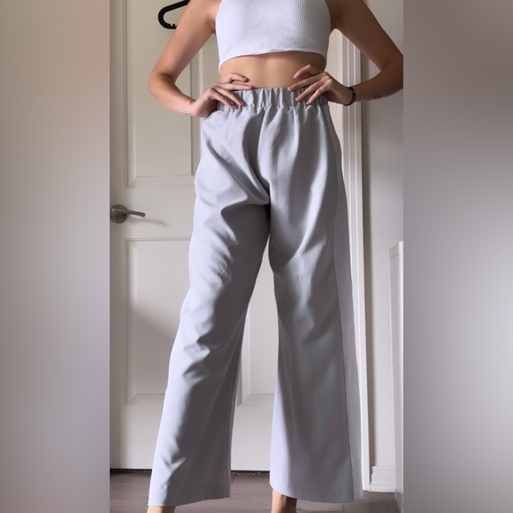 LIKE NEW Wide Leg Long Pants High-Waisted Joggers Sweatpants High-rise Lounge - Picture 2 of 5